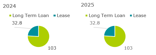 Tangkapan Layar Asli Widget 4 — Long Term Loan and Lease Pie Chart